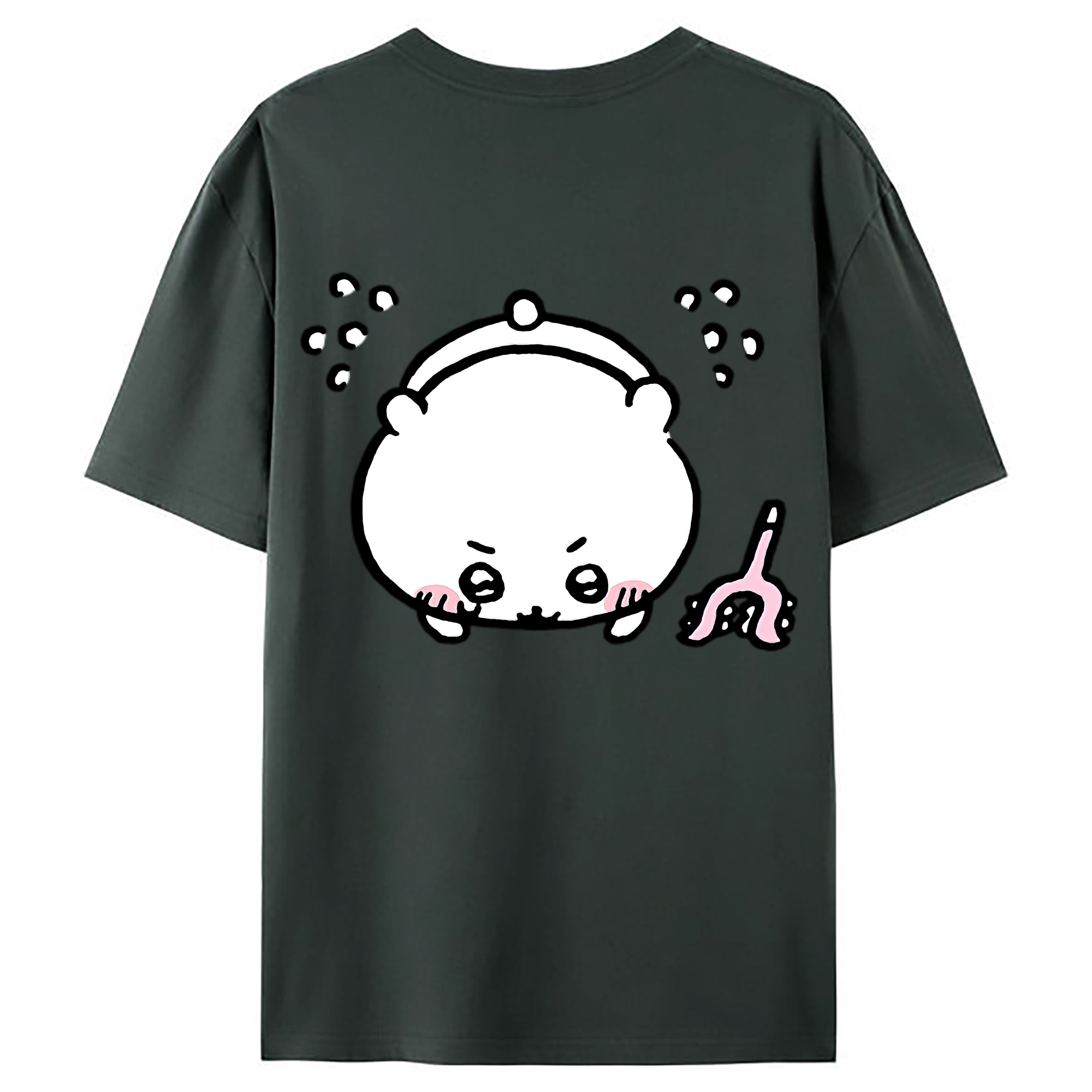 （画像用） ちいかわ ちいかわ Chii-kawa chiikawa 綿100％ メンズ半袖Tシャツ（バックプリント） 通気性